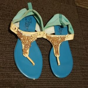 Blue sandles
